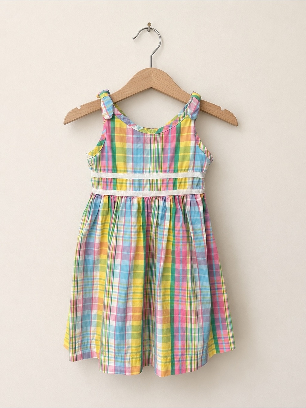 Lilly Pulitzer Girls Plaid Bow Dress 3T | 100% Cotton Lined